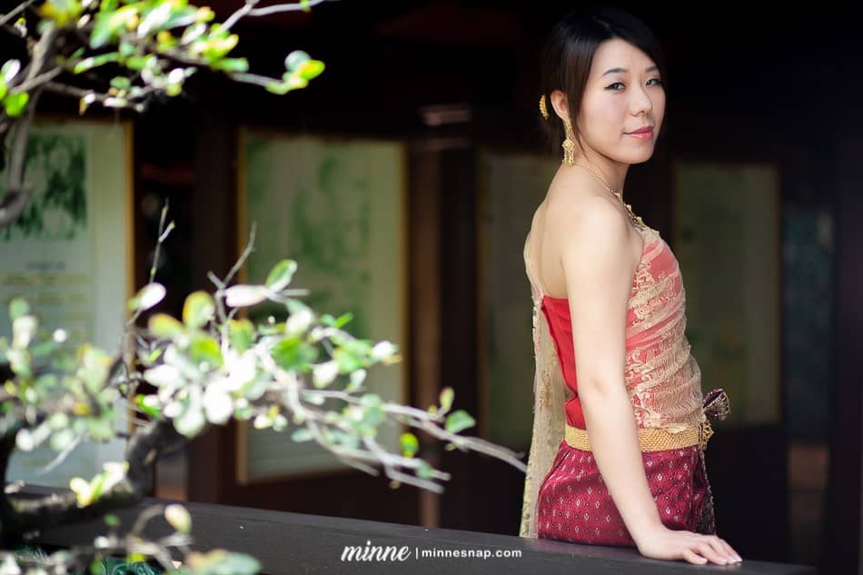 Taiwan Girl in Thai Traditional Dress at Thai House