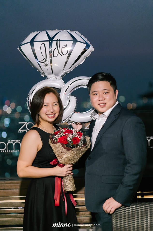 Marriage Proposal Bangkok at Zoom Sky Bar & Restaurant