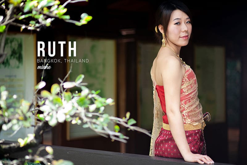taiwan girl in thai traditional costume cover